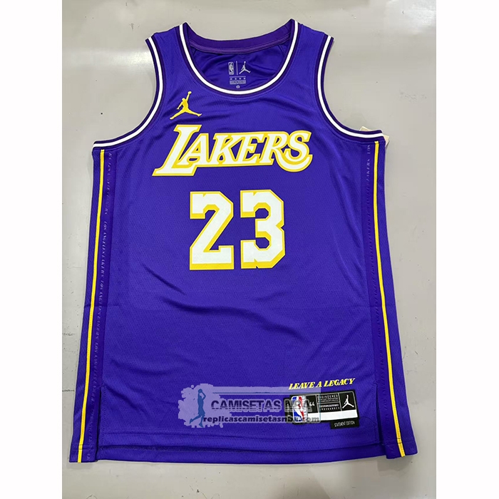 Camiseta Los Angeles Lakers LeBron James NO 23 Statement 2025-26 Violeta